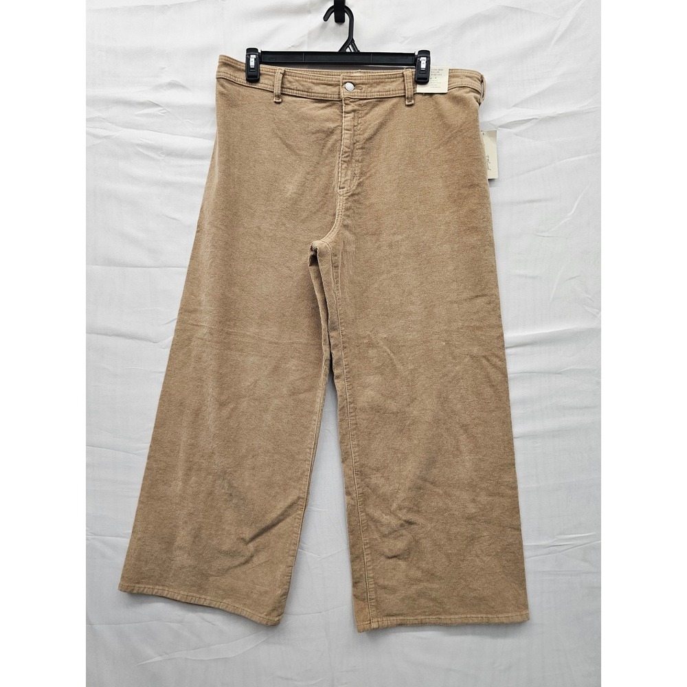 Universal Thread Womens High Rise Wide Leg Corduroy Brown Cotton Blend Size 16R